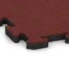 Detailaufnahme der Randausprägung von WARCO-Produkt 4633, Outdoor click tile, Format 500 x 500 x 30 mm, Farbe Coral Red.