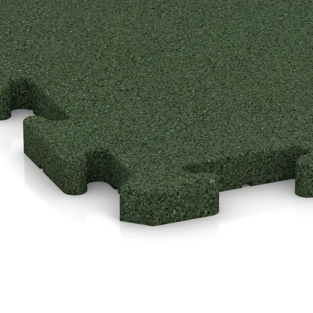 Detailaufnahme der Randausprägung von WARCO-Produkt 2805, Dog sports floor HD, Format 500 x 500 x 30 mm, Farbe Grass Green.