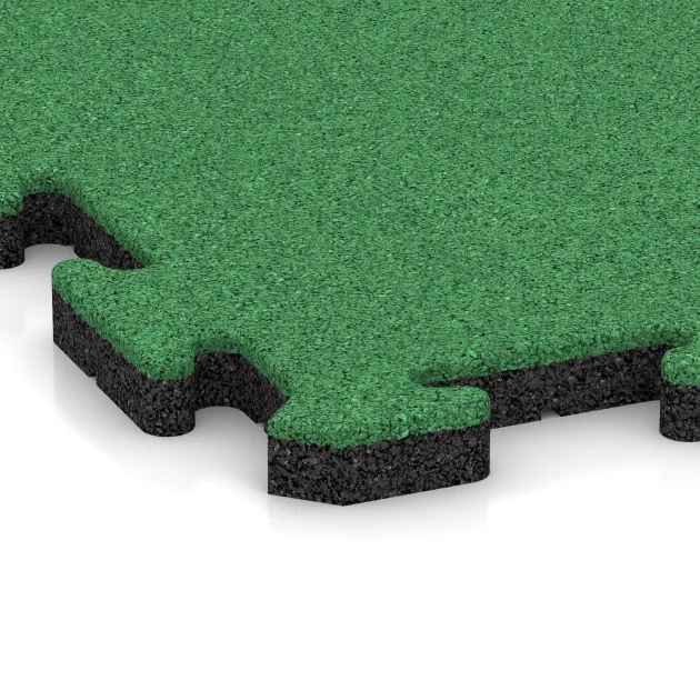 Detailaufnahme der Randausprägung von WARCO-Produkt 5827, Indoor click tile, Format 1000 x 1000 x 30 mm, Farbe May Green.