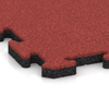 Detailaufnahme der Randausprägung von WARCO-Produkt 6015, Fitness Floor Protection Mat, Format 1000 x 1000 x 30 mm, Farbe Rose.