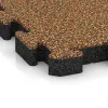 Detailaufnahme der Randausprägung von WARCO-Produkt 3060, Rubber paving, Format 500 x 500 x 50 mm, Farbe Terra Cotta.