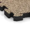 Detailaufnahme der Randausprägung von WARCO-Produkt 3064, Rubber paving, Format 500 x 500 x 50 mm, Farbe Travertine.