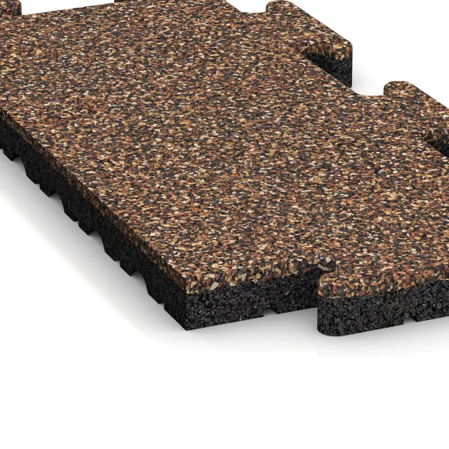 Detailaufnahme der Randausprägung von WARCO-Produkt 4863, Edge Tile, Format 500 x 235 x 30 mm, Farbe Bark & Bast.
