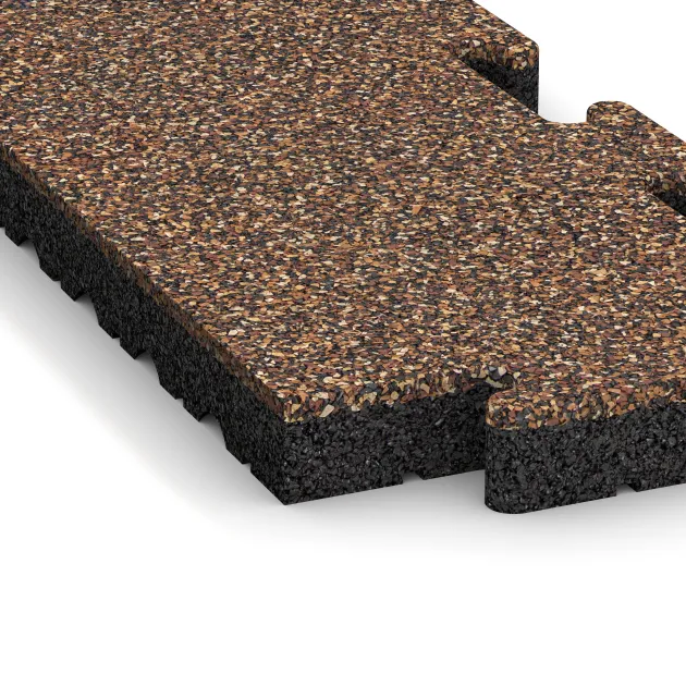 Detailaufnahme der Randausprägung von WARCO-Produkt 4946, Edge Tile, Format 500 x 235 x 40 mm, Farbe Bark & Bast.