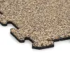 Detailaufnahme der Randausprägung von WARCO-Produkt 0132, Pool Surround Tile, Format 500 x 500 x 18 mm, Farbe Travertine.