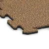 Detailaufnahme der Randausprägung von WARCO-Produkt 5684, Indoor click tile, Format 500 x 500 x 18 mm, Farbe Rattan Lounge.