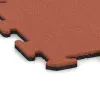 Detailaufnahme der Randausprägung von WARCO-Produkt 6214, Balcony tile 1.8 cm – weatherproof, Format 500 x 500 x 18 mm, Farbe Bright Red-Orange.