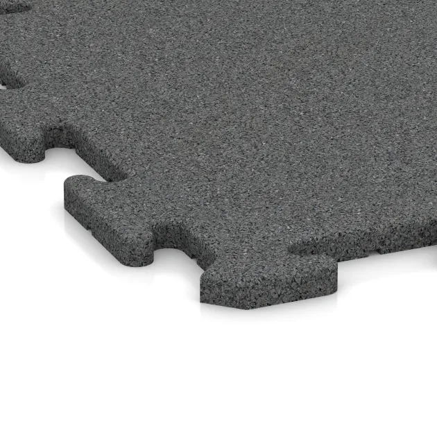 Detailaufnahme der Randausprägung von WARCO-Produkt 0167, Balcony tile, Format 500 x 500 x 18 mm, Farbe Slate grey.