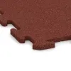 Detailaufnahme der Randausprägung von WARCO-Produkt 3960, Dog sports floor HD, Format 1000 x 1000 x 18 mm, Farbe Brick red.