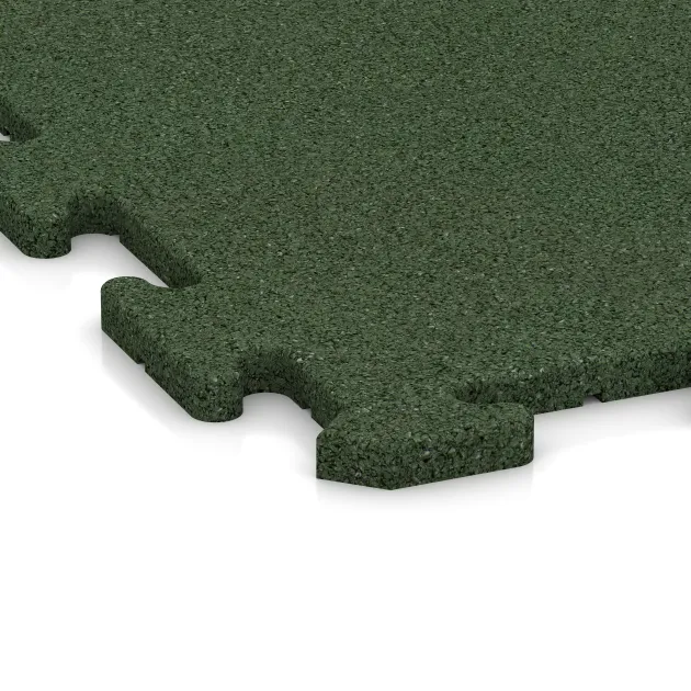 Detailaufnahme der Randausprägung von WARCO-Produkt 3961, Dog sports floor HD, Format 1000 x 1000 x 18 mm, Farbe Grass Green.