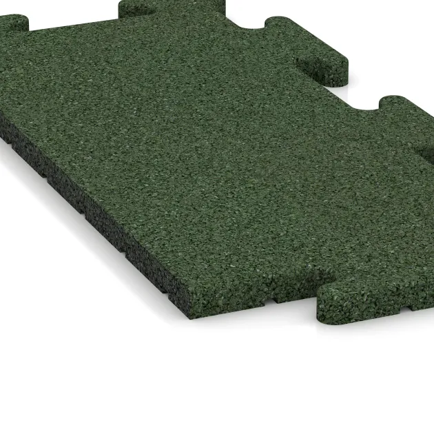 Detailaufnahme der Randausprägung von WARCO-Produkt 4818, Edge Tile HD, Format 500 x 235 x 18 mm, Farbe Grass Green.