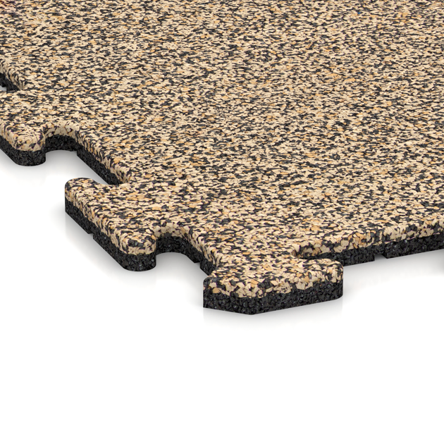 Detailaufnahme der Randausprägung von WARCO-Produkt 4800, Corner Tile HD, Format 485 x 485 x 18 mm, Farbe Travertine.