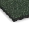 Detailaufnahme der Randausprägung von WARCO-Produkt 5344, Playground safety tile, Format 500 x 500 x 40 mm, Farbe English Lawn.