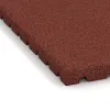 Detailaufnahme der Randausprägung von WARCO-Produkt 5665, Playground Safety Mat 4 cm - EN 1177 ≤ 110 cm, Format 1000 x 1000 x 40 mm, Farbe Brick red.