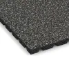 Detailaufnahme der Randausprägung von WARCO-Produkt 5331, Playground safety tile, Format 500 x 500 x 30 mm, Farbe Dark Grey Granite.