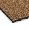 Detailaufnahme der Randausprägung von WARCO-Produkt 5322, Playground safety tile, Format 500 x 500 x 30 mm, Farbe Terra Cotta.