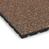 Detailaufnahme der Randausprägung von WARCO-Produkt 5332, Playground safety tile, Format 500 x 500 x 30 mm, Farbe Bark & Bast.