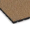 Detailaufnahme der Randausprägung von WARCO-Produkt 5324, Playground safety tile, Format 500 x 500 x 30 mm, Farbe Rattan Lounge.