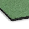 Detailaufnahme der Randausprägung von WARCO-Produkt 0547, Playground safety tile, Format 500 x 500 x 30 mm, Farbe Pale Green.