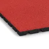 Detailaufnahme der Randausprägung von WARCO-Produkt 5474, Playground Safety Tile 3 cm - EN 1177 ≤ 100 cm, Format 500 x 500 x 30 mm, Farbe Rose.