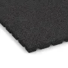 Detailaufnahme der Randausprägung von WARCO-Produkt 5462, Playground Safety Tile 3 cm - EN 1177 ≤ 100 cm, Format 500 x 500 x 30 mm, Farbe Anthracite.