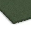 Detailaufnahme der Randausprägung von WARCO-Produkt 0576, Playground safety tile, Format 500 x 500 x 30 mm, Farbe Grass Green.