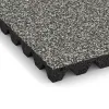 Detailaufnahme der Randausprägung von WARCO-Produkt 0641, Playground safety tile, Format 500 x 500 x 45 mm, Farbe Gray Granite.