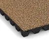 Detailaufnahme der Randausprägung von WARCO-Produkt 5555, Playground Safety Tile 4.5 cm - EN 1177 ≤ 135 cm, Format 500 x 500 x 45 mm, Farbe Rattan Lounge.