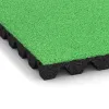 Detailaufnahme der Randausprägung von WARCO-Produkt 5536, Playground Safety Tile 4.5 cm - EN 1177 ≤ 135 cm, Format 500 x 500 x 45 mm, Farbe May Green.