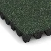 Detailaufnahme der Randausprägung von WARCO-Produkt 5358, Playground safety tile, Format 500 x 500 x 50 mm, Farbe English Lawn.