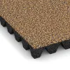 Detailaufnahme der Randausprägung von WARCO-Produkt 5586, Playground Safety Tile 5 cm - EN 1177 ≤ 145 cm, Format 500 x 500 x 50 mm, Farbe Rattan Lounge.