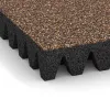 Detailaufnahme der Randausprägung von WARCO-Produkt 5363, Playground safety tile, Format 500 x 500 x 80 mm, Farbe Bark & Bast.