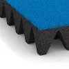 Detailaufnahme der Randausprägung von WARCO-Produkt 5632, Playground Safety Tile 10 cm - EN 1177 ≤ 300 cm, Format 500 x 500 x 100 mm, Farbe Sky Blue.