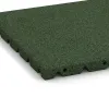Detailaufnahme der Randausprägung von WARCO-Produkt 0522, Playground safety tile, Format 400 x 400 x 30 mm, Farbe Grass Green.
