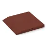 Detailaufnahme der Randausprägung von WARCO-Produkt 0438, Edge tile (one chamfered side), Format 500 x 500 x 50 mm, Farbe Brick red.