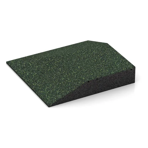 Detailaufnahme der Randausprägung von WARCO-Produkt 3832, Corner tile (two chamfered sides), Format 500 x 500 x 100 mm, Farbe English Lawn.