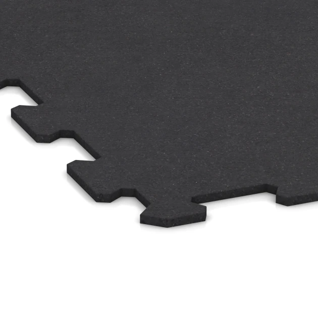 Detailaufnahme der Randausprägung von WARCO-Produkt 1064, Fitness Floor Compact, Format 970 x 970 x 8 mm | 0,94 m, Farbe Matte Anthracite.