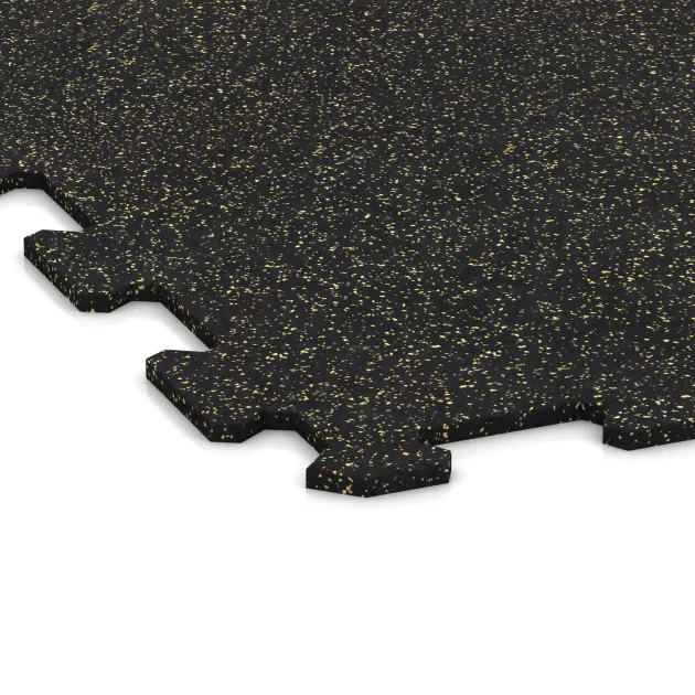 Detailaufnahme der Randausprägung von WARCO-Produkt 1047, Stair covering, Format 970 x 970 x 8 mm, Farbe Light Yellow Speckled.
