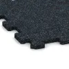 Detailaufnahme der Randausprägung von WARCO-Produkt 0993, Fitness Floor Compact, Format 485 x 485 x 16 mm, Farbe Light Blue Speckled.
