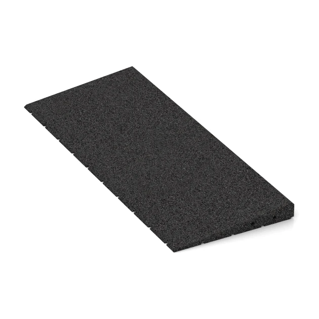 Detailaufnahme der Randausprägung von WARCO-Produkt 2428, Transition ramp 75 cm, Format 75 x 30 cm | 8 < 40 mm, Farbe Anthracite.