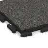 Detailaufnahme der Randausprägung von WARCO-Produkt 1339, Pool Decking Tile Classic, Format 500 x 500 x 40 mm, Farbe Dark Grey Granite.