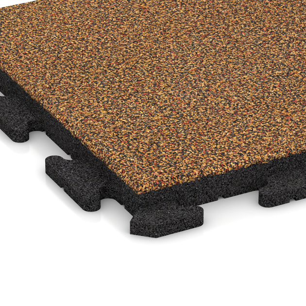 Detailaufnahme der Randausprägung von WARCO-Produkt 1284, Terrace tile Classic, Format 500 x 500 x 40 mm, Farbe Terra Cotta.