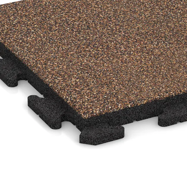 Detailaufnahme der Randausprägung von WARCO-Produkt 1344, Pool Decking Tile Classic, Format 500 x 500 x 40 mm, Farbe Bark & Bast.