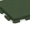 Detailaufnahme der Randausprägung von WARCO-Produkt 1406, Fitness Floor Rubber Tiles Classic, Format 500 x 500 x 40 mm, Farbe Grass Green.