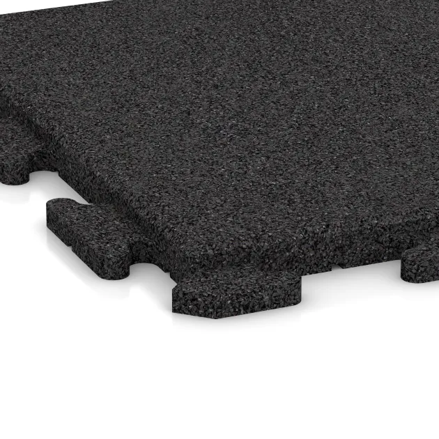 Detailaufnahme der Randausprägung von WARCO-Produkt 1252, Terrace tile Classic, Format 500 x 500 x 30 mm, Farbe Anthracite.