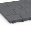 Detailaufnahme der Randausprägung von WARCO-Produkt 6237, Panel Pattern – Deck Tile, Format 38,5 x 38,5 x 2 cm, Farbe Silver Grey.