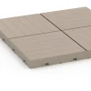 Detailaufnahme der Randausprägung von WARCO-Produkt 6351, Mosaic – Deck Tile, Format 30 x 30 x 2 cm, Farbe Vanilla.