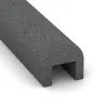 Detailaufnahme der Randausprägung von WARCO-Produkt 2583, Kerbstone cover, Format 1000 x 100 x 100 x 50 mm, Farbe Slate grey.