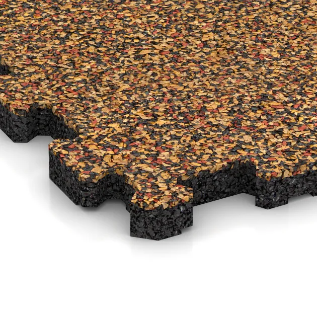 Detailaufnahme der Randausprägung von WARCO-Produkt 3852, Pool Decking Tile Seamless, Format 306 x 306 x 20 mm, Farbe Terra Cotta.