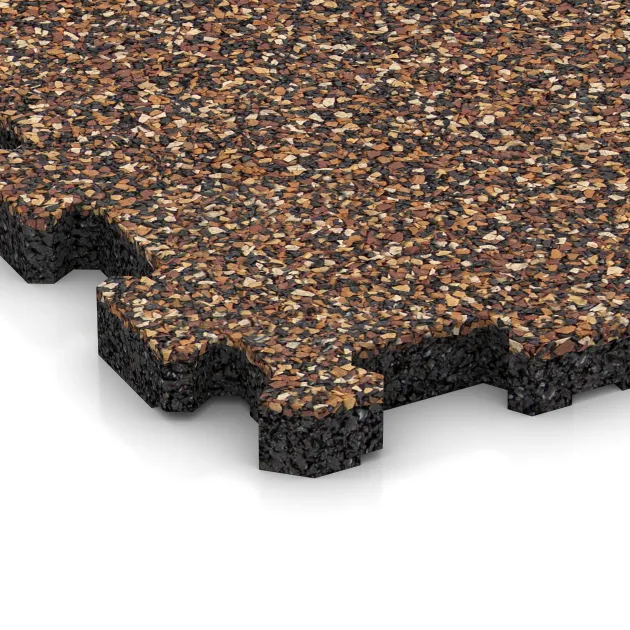 Detailaufnahme der Randausprägung von WARCO-Produkt 3853, Pool Decking Tile Seamless, Format 306 x 306 x 20 mm, Farbe Bark & Bast.